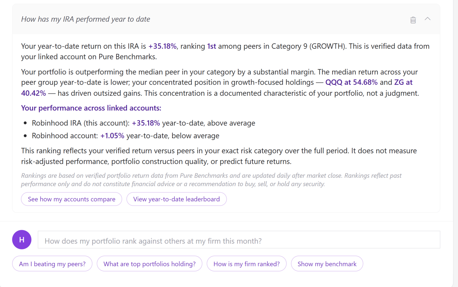 Pure Benchmarks Hetty AI screenshot Pure Benchmarks Hetty AI screenshot